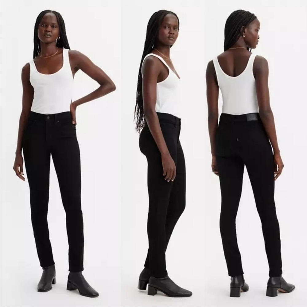 Levi’s 311 Shaping Skinny Ankle Zip Black Jeans, Size 28